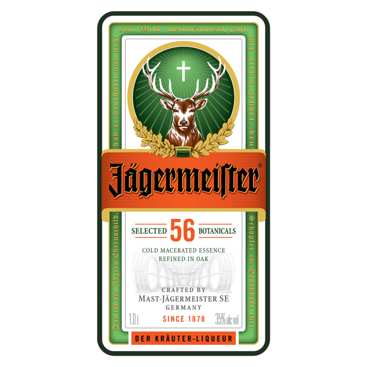 Jagermeister Herbal Liqueur 70 - 1.0L - Front Label