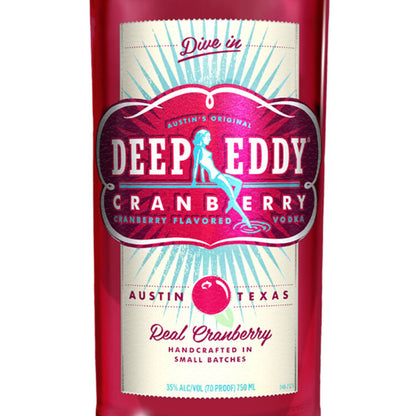 Deep Eddy Cranberry Flavored Vodka 70 - 1.0L - Front Label