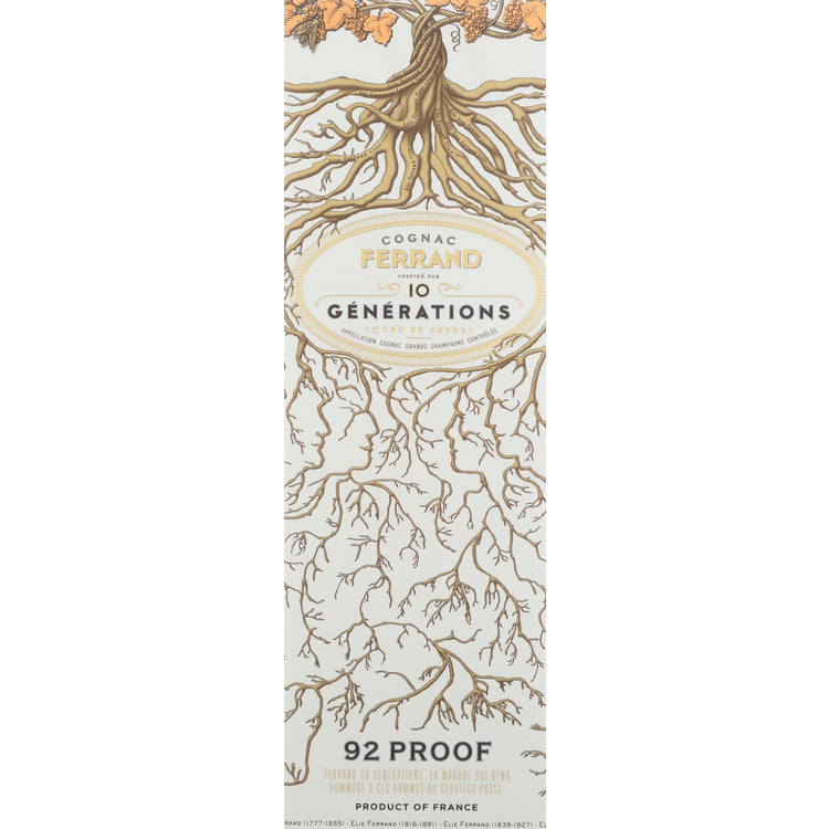 Ferrand Grande Champagne Cognac 10 Generations 92 - 750ML - Front Label