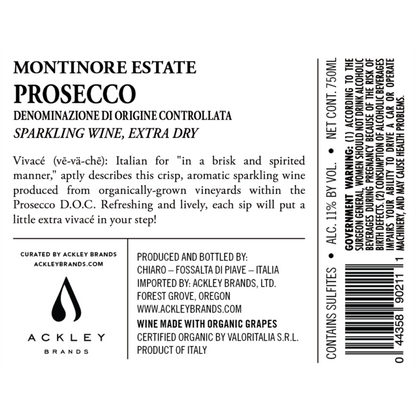 Montinore Estate Prosecco Vivace - 750ML - Back Label