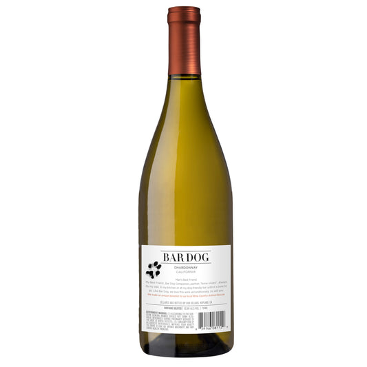 Bar Dog Chardonnay California 2022 - 750ML - Back
