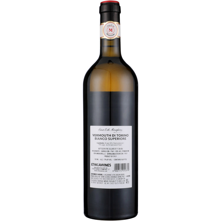 Casa E. De Mirafiore Vermouth Di Torino Bianco Superiore - 750ML - Back