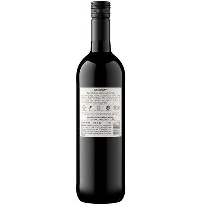 Ck Mondavi Red Wine California - 750ML - Back