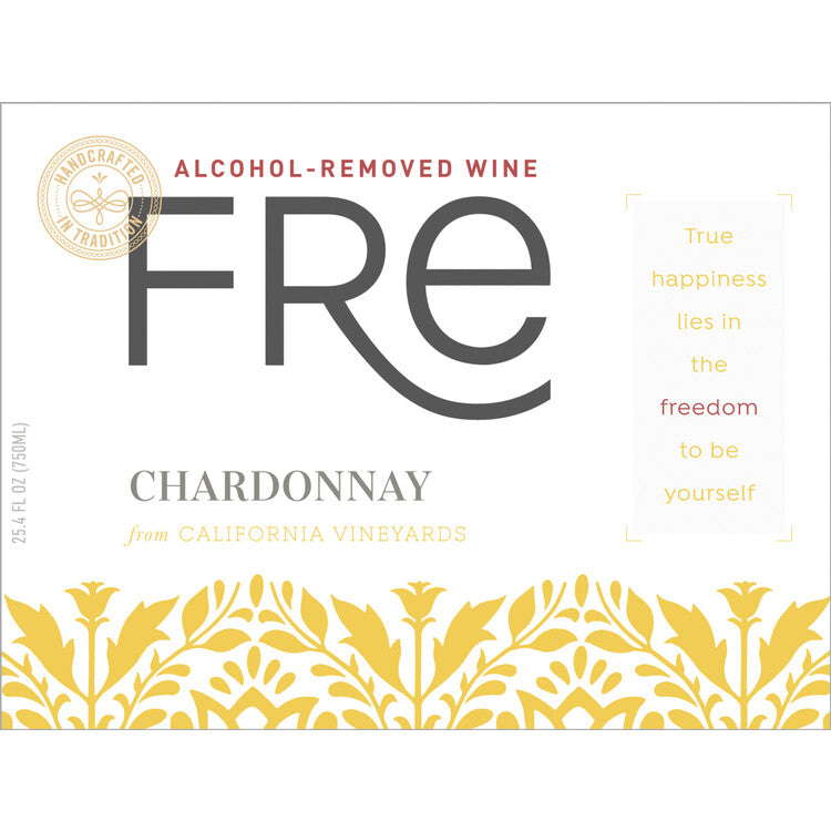 Fre Chardonnay Alcohol Removed - 750ML - Front Label