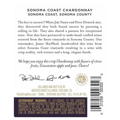 The Calling Chardonnay Sonoma Coast 2023 - 750ML