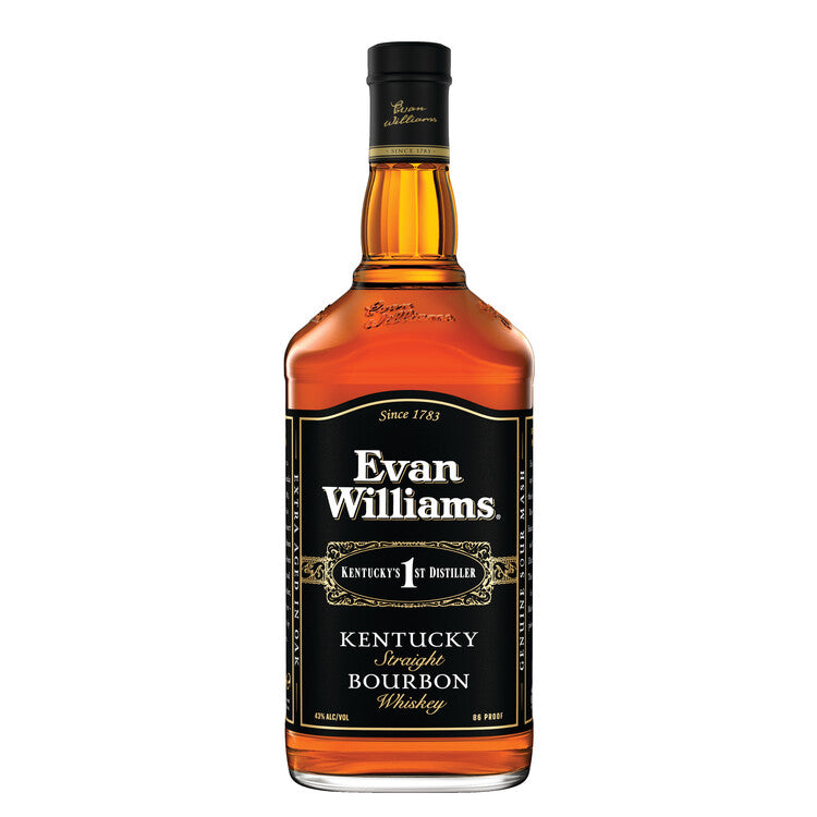 Evan Williams Straight Bourbon Black Label 86 - 1.75L - Front