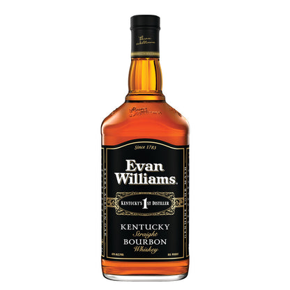 Evan Williams Straight Bourbon Black Label 86 - 1.75L - Front