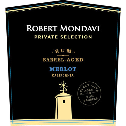 Robert Mondavi Private Selection Merlot Aged In Rum Barrels Monterey C - 750ML - Front Label