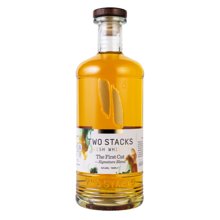Two Stacks Blended Irish Whiskey The First Cut Signature Blend 86 - 700ML - Front