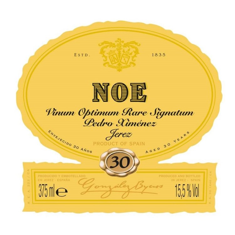 Gonzalez Byass Sherry Noe Pedro Ximenez Vinum Optimum Rare Signatum 30 - 375ML - Front Label