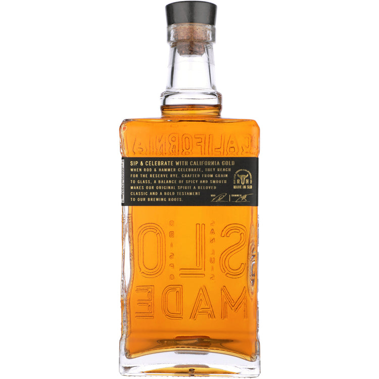 Rod & Hammer's Rye Whiskey Slo Stills Distiller's Reserve 80 - 750ML - Back