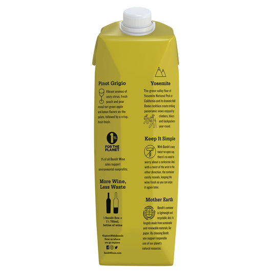 Bandit Pinot Grigio California - 1.0L - Back