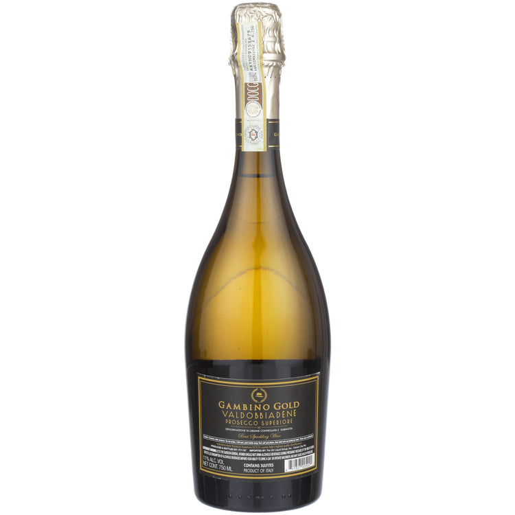 Gambino Valdobbiadene Prosecco Superiore Brut Gambino Gold - 750ML - Back