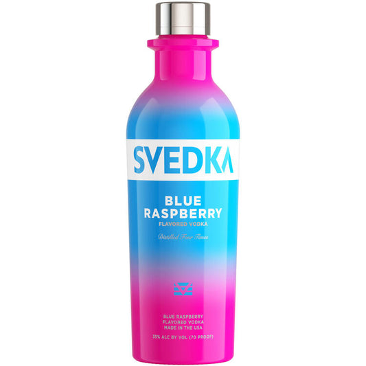 Svedka Blue Raspberry Flavored Vodka 70 - 375ML - Front Label