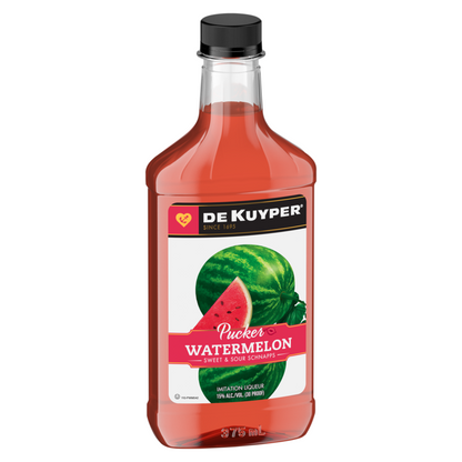 Dekuyper Sour Watermelon Schnapps Pucker 30 - 375ML - Front Label