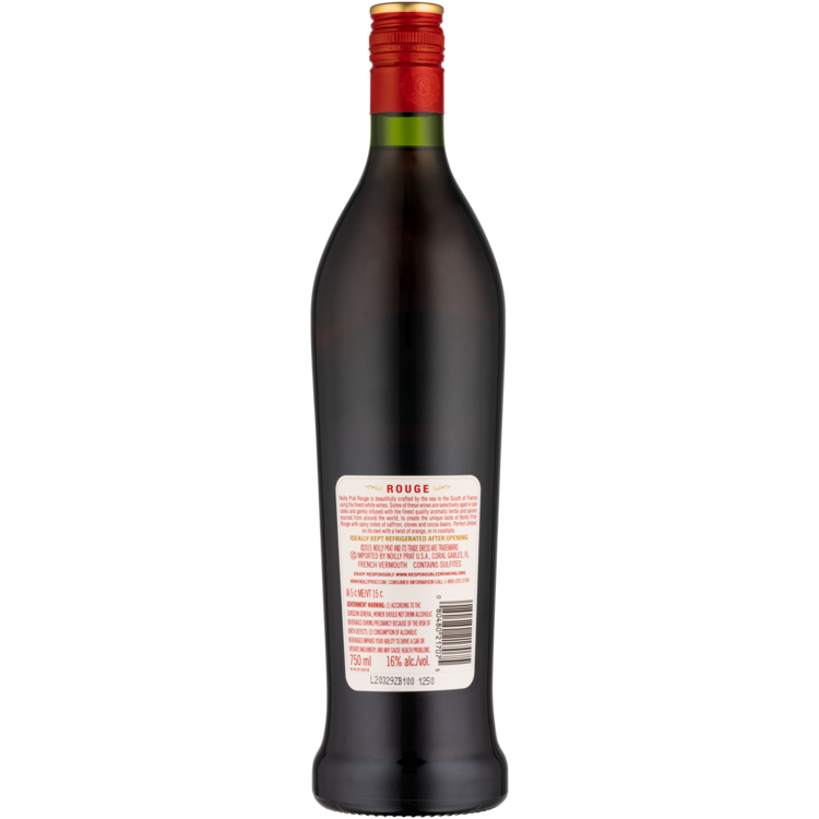 Noilly Prat Vermouth Rouge - 750ML - Back
