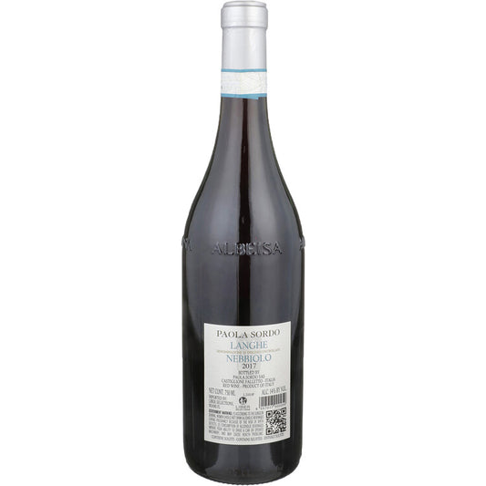 Paola Sordo Nebbiolo Langhe 2022 - 750ML - Back