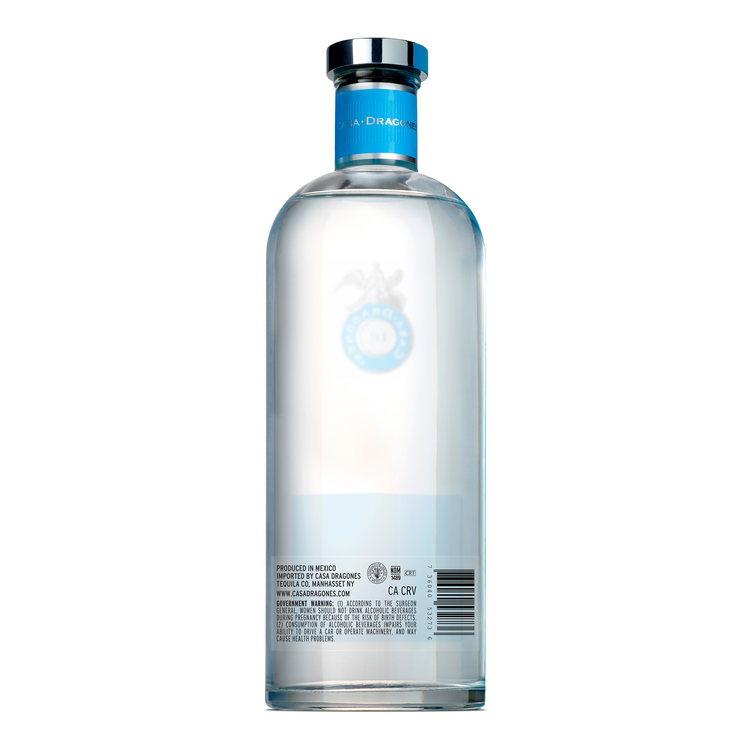 Casa Dragones Tequila Blanco 80 W/ Holiday Gift Box - 750ML - Back