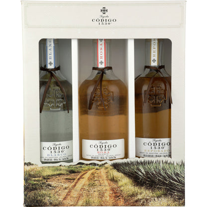 Codigo 1530 Tequila Combo 1 Each Blanco 80, Blanco Rosa 80 & Reposado - 375ML