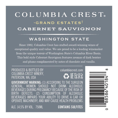Columbia Crest Cabernet Sauvignon Grand Estates Washington - 750ML