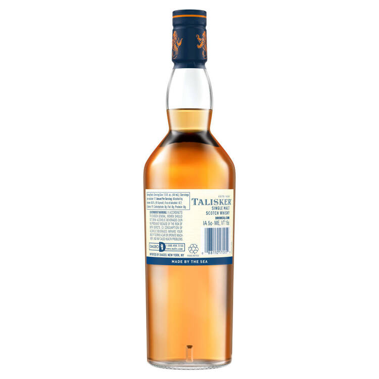 Talisker Single Malt Scotch 10 Yr 91.6 - 750ML - Back