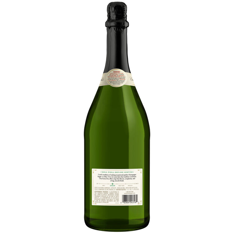Cook's Extra Dry Champagne California - 1.5L - Back
