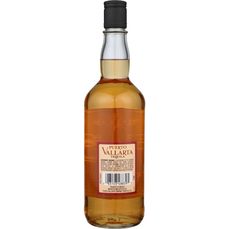 Puerto Vallarta Tequila Gold 80 - 750ML - Back