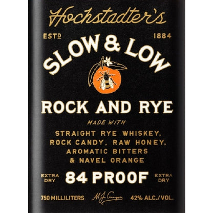 Slow & Low Rock & Rye Old Fashioned 84 - 750ML - Front Label