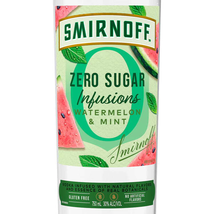 Smirnoff Watermelon & Mint Flavored Vodka Zero Sugar Infusions 60 - 750ML