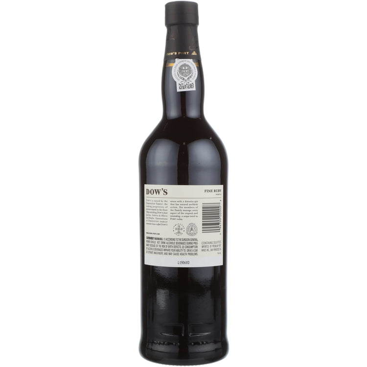 Dow's Porto Ruby #1 - 750ML - Back