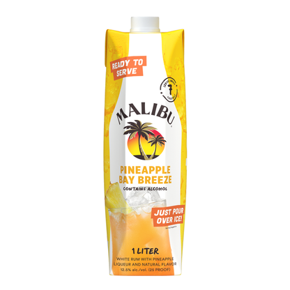 Malibu Pineapple Bay Breeze Cocktails 25 - 1.0L - Front