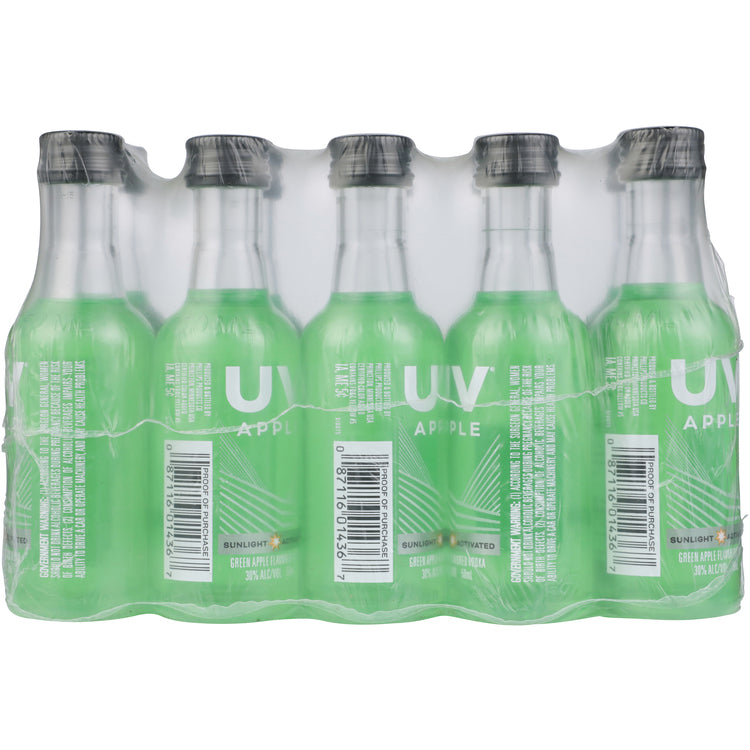 Uv Apple Flavored Vodka 60 - 50ML - Back