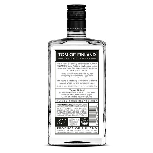 Tom Of Finland Vodka 80 - 750ML - Back