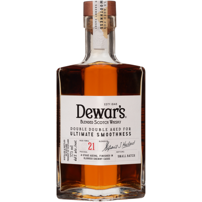 Dewar's Blended Scotch Double Double Aged 21 Yr 92 - 375ML - Front