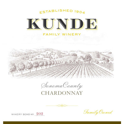 Kunde Family Estate Chardonnay Sonoma County 2022 - 750ML - Front Label