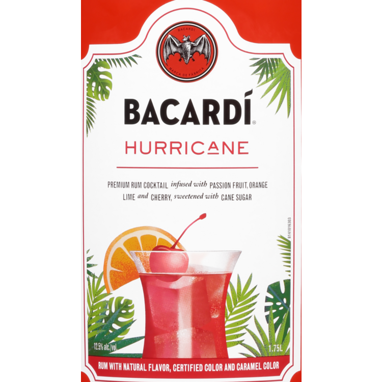 Bacardi Hurricane Classic Cocktails 25 - 1.75L