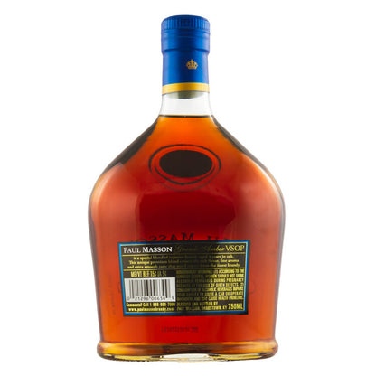 Paul Masson Brandy Grande Amber Vs 80 - 1.75L - Back