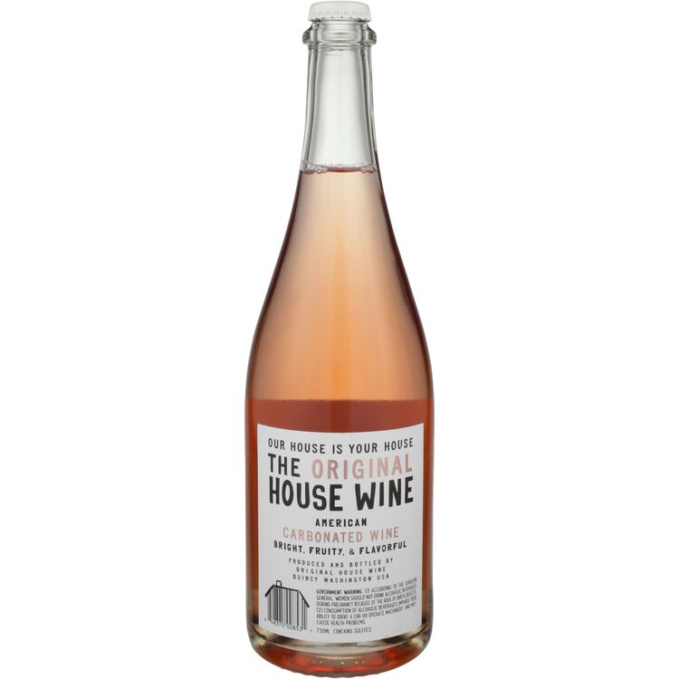 House Wine Rose Bubbles American Rainbow Packaging - 750ML - Back