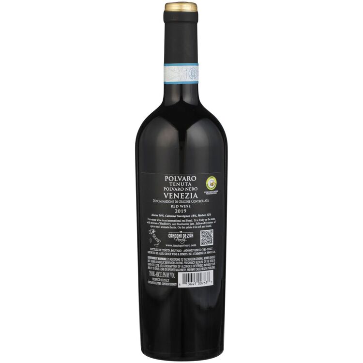 Tenuta Polvaro Cabernet Sauvignon/Merlot/Syrah Polvaro Nero Venezia 20 - 750ML - Back