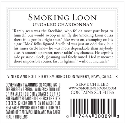 Smoking Loon Chardonnay Unoaked Steelbird California - 750ML