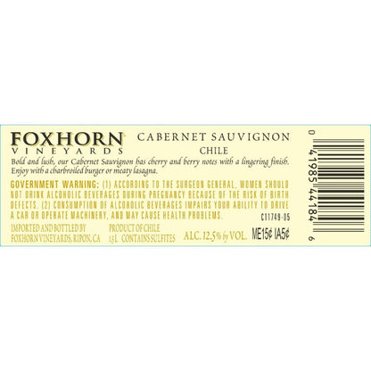Foxhorn Cabernet Sauvignon California - 1.5L