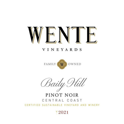 Wente Vineyards Pinot Noir Baily Hill Central Coast - 750ML