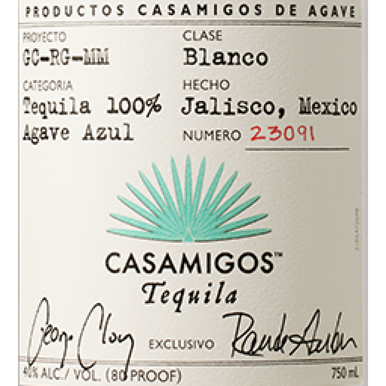 Casamigos Tequila Blanco 80 - 750ML - Front Label