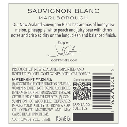 Joel Gott Sauvignon Blanc Marlborough 2023 - 750ML