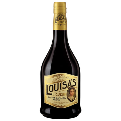 Louisa's Coffee Caramel Pecan Liqueur 40 - 750ML - Front Label