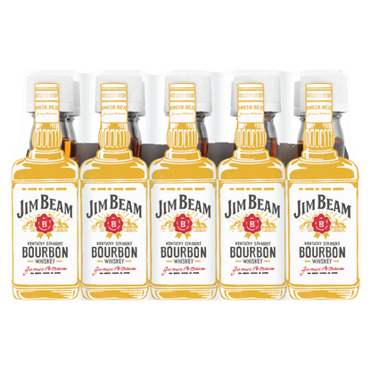 Jim Beam Straight Bourbon White Label 4 Yr 80 Wrap - 50ML