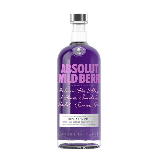 Absolut Berry Flavored Vodka Wild Berri 76 - 1.0L - Front