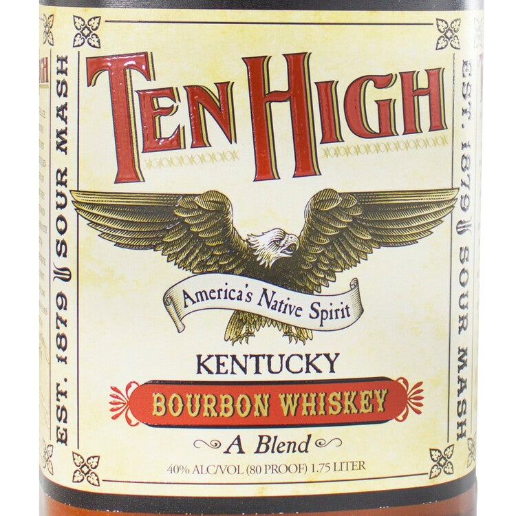 Ten High Blended Bourbon 80 - 1.75L - Front Label