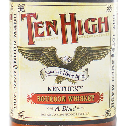 Ten High Blended Bourbon 80 - 1.75L - Front Label