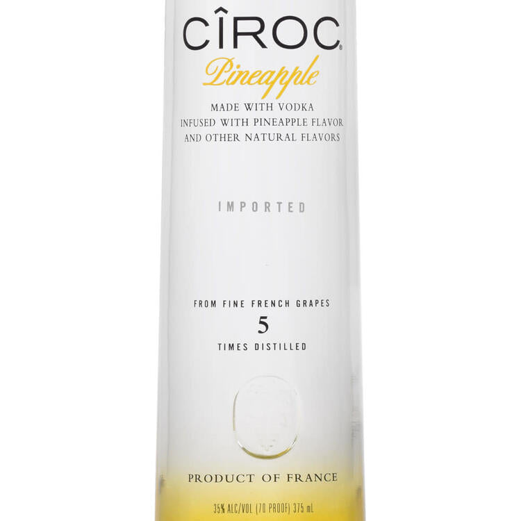 Ciroc Pineapple Flavored Vodka 70 - 375ML - Front Label